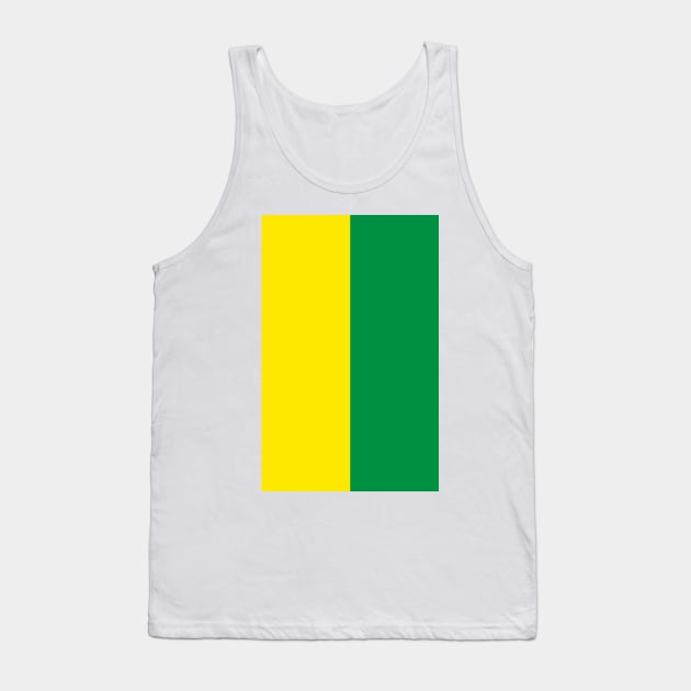 Norwich Yellow and Green Half design Tank Top by Culture-Factory